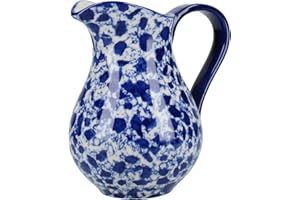 London Pottery Splash Pichet à lait en grès Bleu/blanc 575 ml