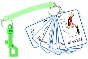 KIDS2LEARN Toilet Training Routine Flash Cards & Bungee - Visual Aid reminder for using the toilet Special Needs/Autism/Potty Practice