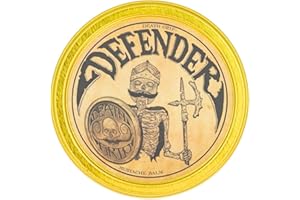 THE VINTAGE GROOMING CO. Mustache Balm Grooming Kit for Men - Light to Medium Hold Beard Wax 1oz - Natural Hair & Moustache Care Kit with Styling & Conditioning - Defender Balm By Death Grip