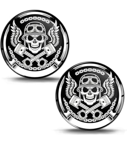 2 Adesivi Vinile Teschio “Live Fast” – 7x7 Cm – Per Auto, Moto, Casco – Resistenti UV - 2