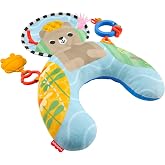 Yenidoğanlar i&ccedil;in Fisher-Price Duyusal Maceralar yenidoğan destekli dişlik ve &ccedil;ıngırak aktiviteli karın yastığı, JHB44