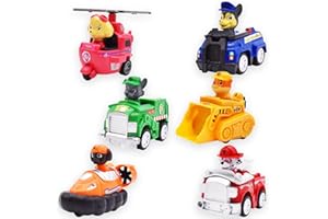 Ubephant 6Pcs Véhicules Enfant, Anime Voiture Figurine, Anime Retirer la Voiture, Cadeau pour Enfants