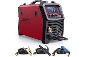 ARCCAPTAIN MIG MAG Schweißgerät 200 Ampere, 7 in 1 vollsynergisches Schweißgerät FLUX Fülldraht/MAG/MIG Schutzgas Schweißgerät/MMA/Lift TIG/Unterstützung Spool Gun/Punktschweißen, IGBT Inverter230V
