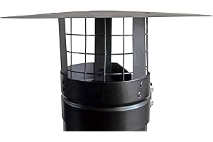 FOXY METAL FABRICATION BOLT ON CHIMNEY COWL WITH BIRD GUARD TO FIT 6''/150MM FLUE PIPE,CHIMNEY CAP MATT BLACK/SINGLE WALL FLUE PIPE ONLY,BE SURE TO MEASURE YOUR FLUE PIPE BEFORE PURCHASE.