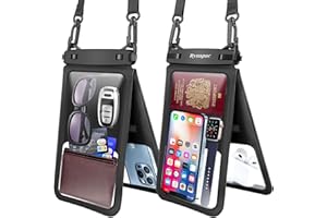 Rynapac Waterproof Phone Pouch, 2 Pack Double Capacity Waterproof Phone Case for iPhone 1514/13/12/11 Pro Max,Samsung GalaxS22/S21/S20/S10/Note 20/10/9 up to 10",IPX8 Universal Dry Bag for Vacation.