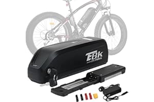 Ebkrides Ebike Battery 48V 13AH Electric Mountain Bike Lithium Battery with 2A Fast Charger, 5 Pin Base Plate, USB Port for 48V Controller 50W-1000W Motor (48V 13AH (0-1000W) 5 Pin+USB)