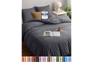Utopia Bedding Housse de Couette 220x240 cm avec 2 Taies d'oreiller 65x65 cm (Gris) - Parure de lit 220 x 240 cm - Ensembles de Housses de Couette en Microfibre brossée Douce