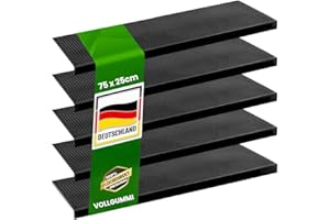 Floordirekt - Tappetino per gradini in gomma – Set da 5 pezzi – Autoadesivo – Resistente alle intemperie e antiscivolo – Tappetino in gomma per esterni – Tappetini antiscivolo – 15 modelli (Santiago