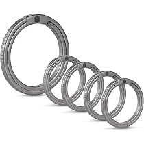 Porte-clés Titane Fendu - Lot 3 Tailles (17,5 à 33 Mm), Ouverture Latérale, Pour Clés, EDC, Mousquetons