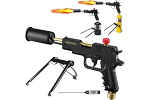 GASPOWOR Powerful Grill Gun Propane Torch, Searing Torch kit Include a Meat Thermometer, Charcoal Starter, Campfire Starter,Cooking Sear Torch,Sous Vide,Kitchen Torch, Charcoal BBQ Light,Culinary Torch
