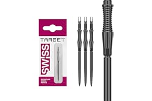 Target Darts Swiss Point Storm-Dart-Points, RST (3er-Set Points) 30 MM/35 MM/42 MM – Gold/Silber/Schwarz | Dart-Point-Wechsel, Swiss Storm Points, Profi-Dartzubehör
