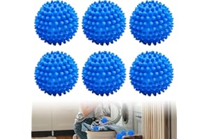 JYNLJKBF Palla Ammorbidente 6 Pcs Palline Per Asciugatrice Soffici Sfere Asciugatrice Riutilizzabili Sfera Lavaggio Asciugatrice Palla Per Lavare i Vestiti Accessori Per La Pulizia Bucato Più Soffice Blu 68mm