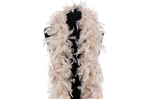 POHOTOBOOTH PROPS LTD Deluxe Ivory Feather Boa – 100g -180cm
