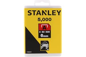 Stanley typ A häftklamrar, silver, 6 mm, set med 5 000 stycken