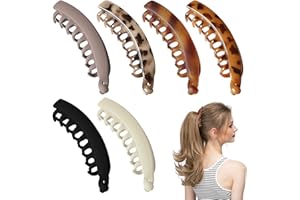 Girihe 6 PCS Banana Clips for Hair, Banana Hair Clip Large Bananaa Haiir Clips Strong Hold Bannana Hairr Clip, Bannana Clip for Thick Hairr Girls and Women