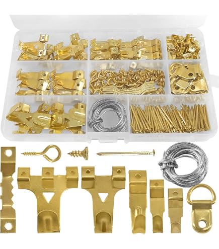 100 Stück Bildernägel 1 Zoll – Messingkopf, Stahl, Für Bilderrahmen & Wanddekoration