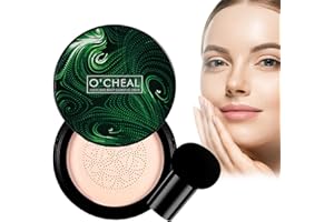 UTAPOSSIN Pilzkopf Luftkissen CC Creme, Mushroom Head Air Cushion, Luftkissen CC Creme, Kissen Foundation, Make up Concealer für Gesicht und Hals, Make-up Für Alle Haut (Elfenbein Weiß)