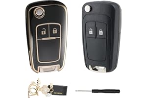 BOUGPENG 2 Tasti Cover Guscio Chiave Auto con Coprichiave Silicone per Aveo Matiz Cruze Captiva Spark Orlando Trax Opel Astra J Insignia Meriva Adam Telecomando Custodia Copri Chiave Copertura Set