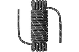 NorthPada 10 mm x 5 Meters Outdoor Marine Floating Rope for Boating, Fishing, Rafting, Camping, Hiking, Hunting, Anchor, Mooring, Dock Lines, Kayak, Canoe, Rescuing Reflective Black