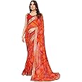 Yashika Women's Woven Latest Georgette Saree with Lace and Blouse Material