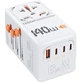 TESSAN GaN Adaptateur Prise Universelle 100W - Charge Rapide Voyage Avec USB C Et USB A