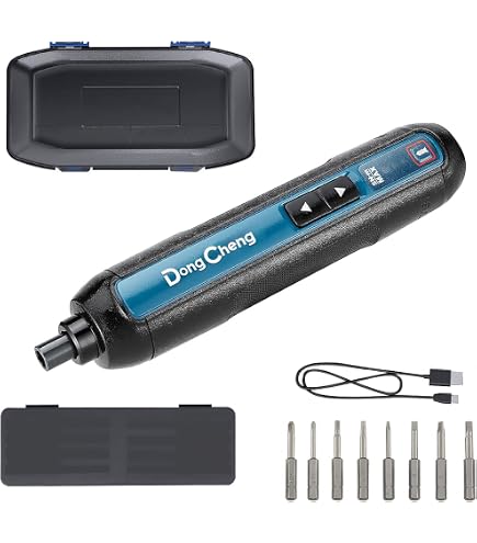 Enventor Cacciavite Elettrico 4V – 6Nm, 3 Marce, 250RPM, 25 Punte, LED, Batteria 2000mAh, Ricarica USB-C, Albero Flessibile