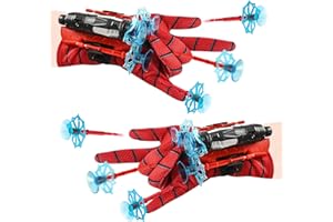 LACETS Set di 2 Launcher Glove Guanti Launcher per Giochi per Bambini Spiderman Launcher Glove Spider Man Toys Cosplay Hero Launcher Giocattoli da Polso, Giocattolo Educativo per Bambini