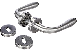 VI.TEL. F0202 R8 51 Coppia di Maniglie per Porte, Cromo Satinato