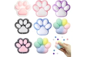 YCAAEO 8 Pièces Jouet Squishy Patte de Chat Squishy, Cat Paw Squishy, Lot de Jouets à Presser en Forme de Patte de Chat, Jouet Squeeze Patte de Chat, Anti Stress Patte Squeeze, Soulager Le Stress
