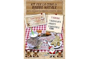 DACL'ART Letterina per Babbo Natale Invito esclusivo per Babbo Natale. Invito, tovaglietta, cannuccia, etichette e chiave. Ti aspetto la notte del 24 Dicembre.