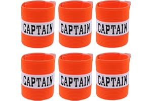 Hosifiy 6 Unidades de venda de capitán de fútbol, brazalete elástico de nailon para capitán de fútbol, pulseras ajustables para jóvenes y adultos, entrenamiento deportivo