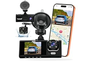 GÉNÉRIQUE Camera Embarquée Full 4KHD Dashcam Voiture Avant Arrière,Camera Voiture Enregistreur Jour et Nuit connectivité Wi-FI, Vision Nocturne,WDR,Enregistrement en Boucle