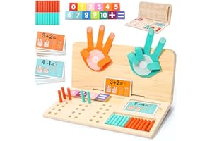 Wdmiya Lernspiele ab 4 5 Jahre, Montessori Mathe-Lernspielzeug für Kinder ab 3 Jahren, Pädagogisch Wertvoll Zählspiele und Zahlenbuchstabierung, Geburtstagsgeschenk für Jungen und Mädchen