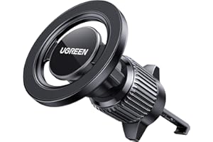 UGREEN Support Téléphone Voiture Magnétique pour MagSafe Porte Smartphone Voiture Aimanté Compatible avec iPhone 17 Pro Max Air 16 15 14 13 12 Galaxy S25 S24 Pixel 10 9 8 (Noir)