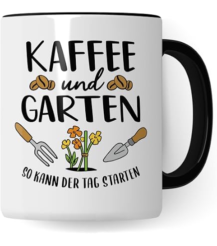 Garten-Tasse Mit Spruch – „Ich Brauche Keinen Urlaub“ – 330 Ml Keramik