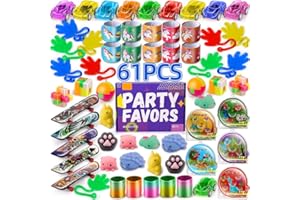 AMY & BENTON AmyBenton Gadget Compleanno Bambini, Regalini Invitati, 61 Pezzi Assortiti Accessori Buste Giocattolo, Giochi per Feste