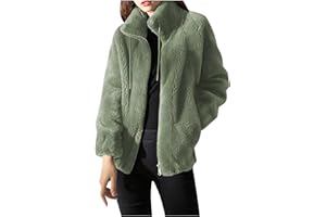HAOLEI Fleece Jackets for Women UK Clearance Full Zip Plush and Thick Sweater Outerwear Ladies Cozy Oversize Fluffy Coat Stand Up Collar Zipper Plus Size Teddy Jumper Winter Trendy Warm Blazer Tops