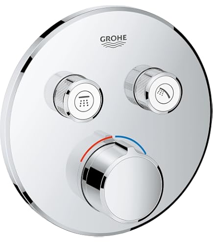 Beccuccio Per Vasca Da Bagno Grohe Baucosmopolitan 13255001 - Monocomando, Limitatori Portata E Temperatura, Colore Argento