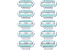 ATSHLD 10 Lamette di Ricambio Premium per Rasoio da Donna Venus, Lame a 3 Strati con Striscia Lubrificante, Compatibili con Manici Standard – Per una Rasatura Delicata e Precisa, Ideale per Tutte le Zone