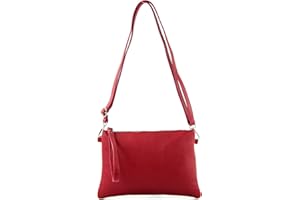 modamoda de T186 Damen Leder Clutch Umhängetasche, handmade in Italy