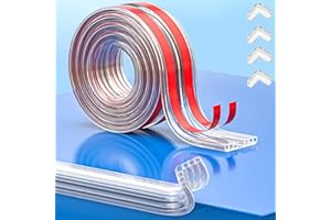 Meekye Kantenschutz Baby 5/3 Meter with 4 Kantenschutz Weich, Eckenschutz Baby Selbstklebend, Tischkantenschutz für Glastisch Möbel um das Baby vor Verletzungen zu Schützen, Breite: 1,0 x 1,0