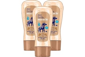 My Little Miracle Bubbly Baby Oil Gel Shea & Cocoa Butter Ideal For Baby Massage, Moisturises & Protects From Dryness 200ml 3-Pack