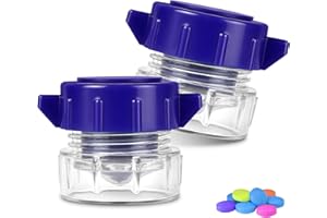 Fefod Frantuma Pillole, 2pcs Trita Compresse, Portatile Macina Pillole con Piccolo Portapillole nel Coperchio, Qualità Schiaccia Pillole per Anziani, Bambini, Animali