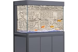 SB LITTLE Adesivo per sfondo acquario, statua dell'antico Egitto stampa HD carta da parati con serbatoio di pesce, decorazioni paesaggistiche in PVC (30 x 60 cm)