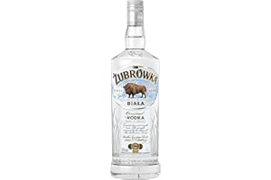 Żubrówka Biała Vodka | 37.5% ABV | 1 Litre | Made in Poland | Pure & Smooth | For Cocktails & Mixing