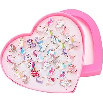 Bague Licorne Arc-en-ciel Strass - Alliage Ajustable - Cadeau Fille Enfant - Style Cartoon Et Coloré