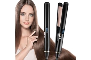 HYADIERTECH Haarglätter, Ceramic Glätteisen, Lockenstab, LCD-Display, Schnellaufheizung, 4 Ainstellbaren Temperaturen(150°C - 210°C) mit Negative Ionen-Technologie, (Schwarz 1PCS)