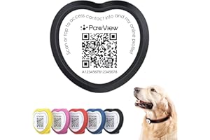 ‎PAWVIEW PawView Personalisierte Silikon Hundemarke qr code & NFC-wasserdichte, geräuschlose Für kleine, mittelgroße und große Hunderassen mit Online-Profil,Gegen Verlust,Finder Scannt ohne App DE