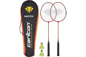 Carlton Badmintonset Match 2 Spieler (2 Schläger, 2 Bälle + Tasche), Red/Black