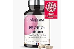 Probio+ Intima - Probiotique Flore Intime - Jusqu'à 40 Milliards UFC/Jour - 4 Souches Lactobacillus Reuteri, Rhamnosus Crispatus et Acidophilus - 100% FRANÇAIS